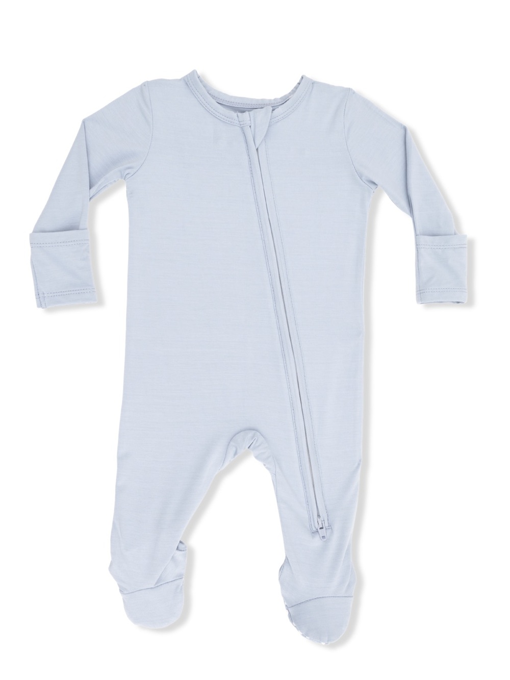 Angel Dear Solid Light Blue Plein Air Footie 0-3 3-6 6-9 months